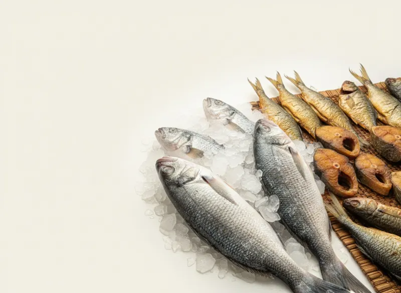 Poisson frais et fumé